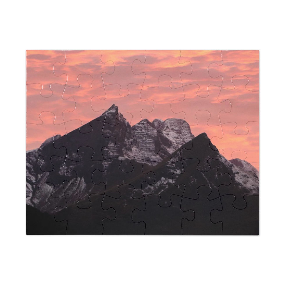 Thumbnail: Swiss Pink Sunset Jigsaw Puzzle (30, 110, 252, 500-Piece)
