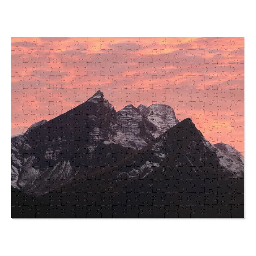 Thumbnail: Swiss Pink Sunset Jigsaw Puzzle (30, 110, 252, 500-Piece)