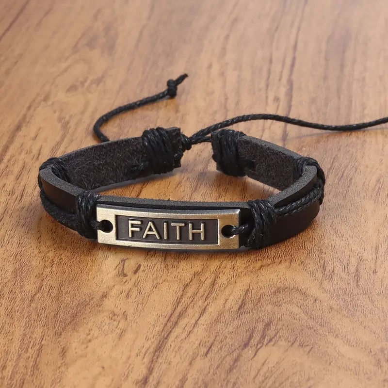 Leather Bracelet - Faith