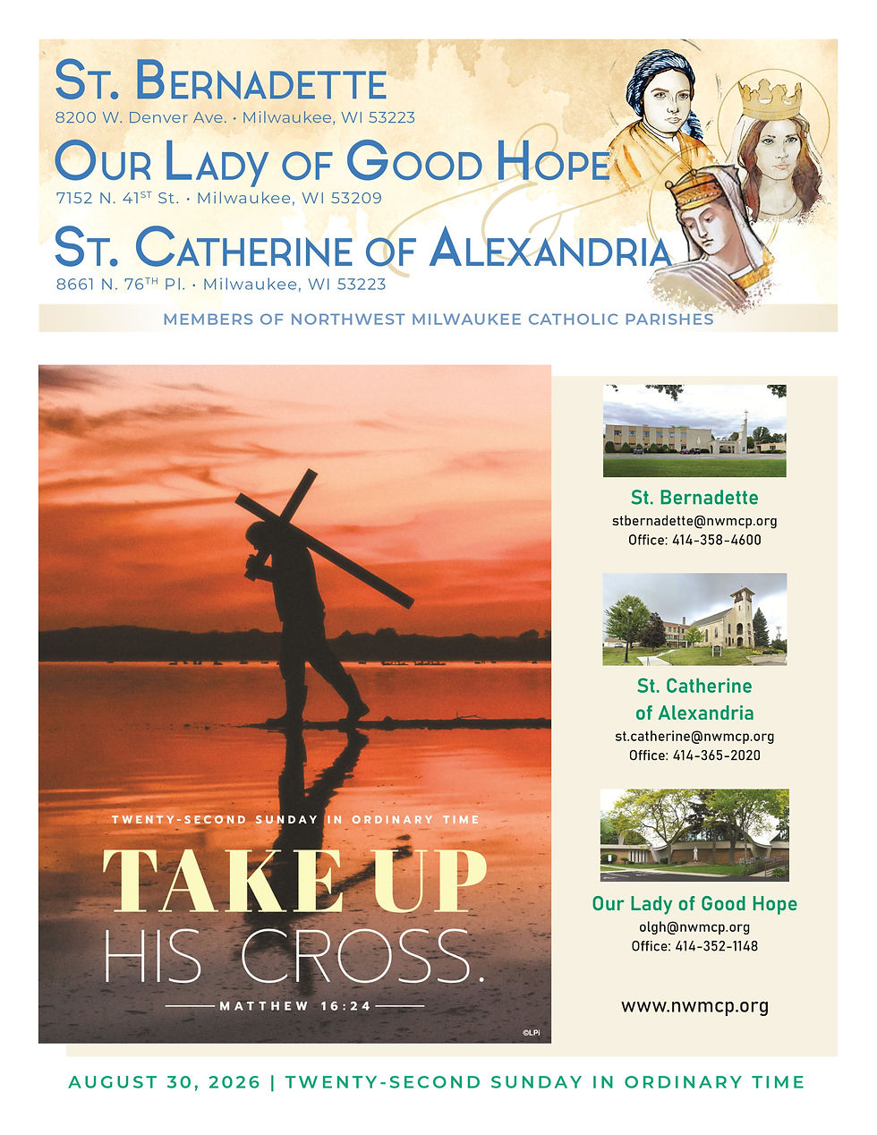 August 30, 2026: Twenty-second Sunday in Ordinary Time