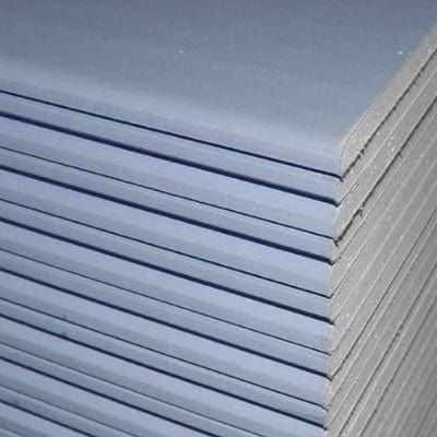A pile of sound acoustic plasterboards