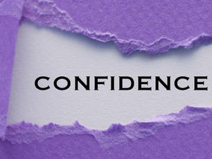 Confidence on a piece of torn paper