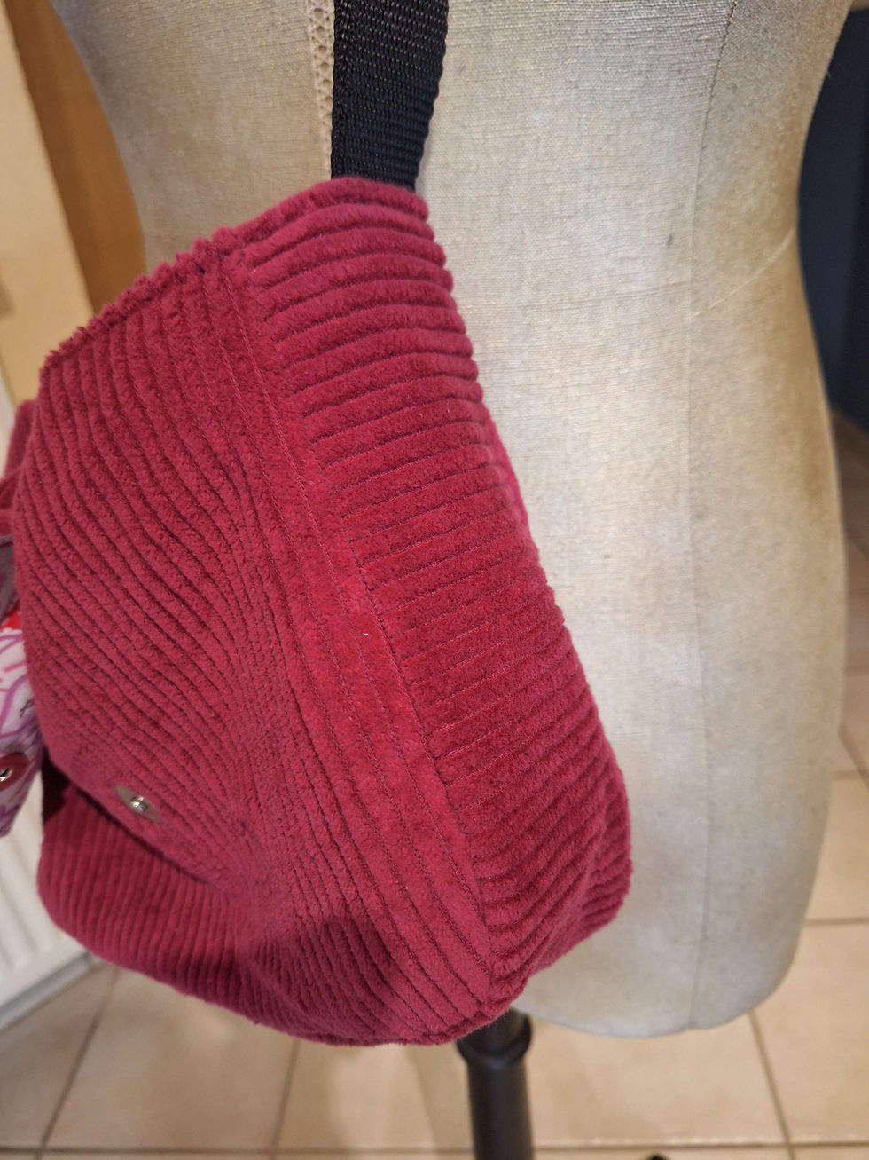 Miniature : Sac besace velours 