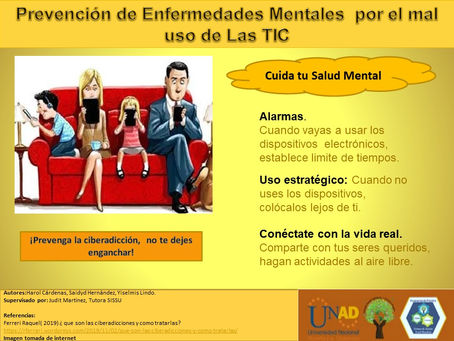 Enfermedades Mentales a causa del uso excesivo de las TIC.