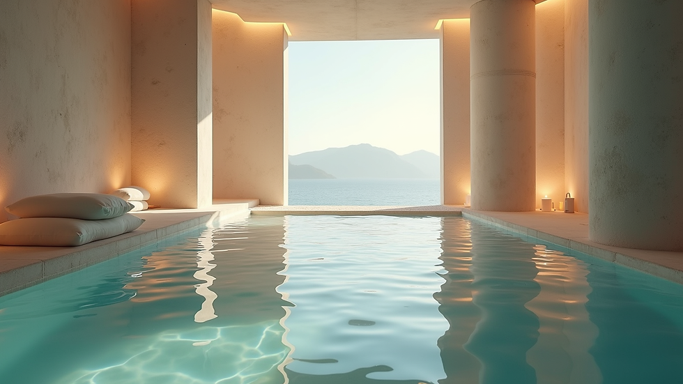 Vue en plongée d’un espace de méditation avec coussins et bougies