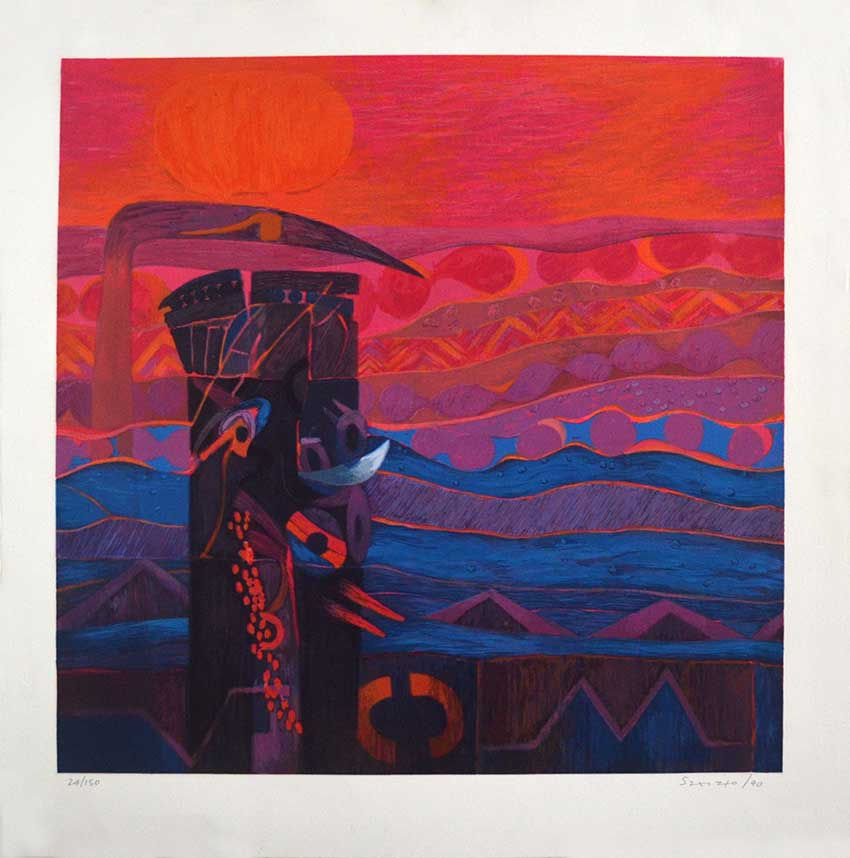 "Mar de Lurín XXI" de Fernando de Szyszlo, artista plástico peruano