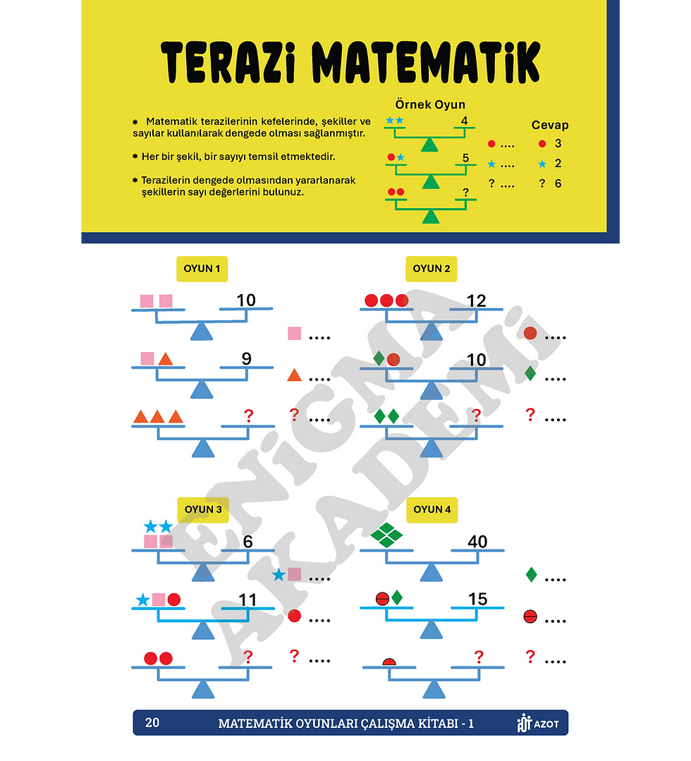 Küçük resim: MATEMATİK OYUNLARI ÇALIŞMA KİTABI  - 1 -