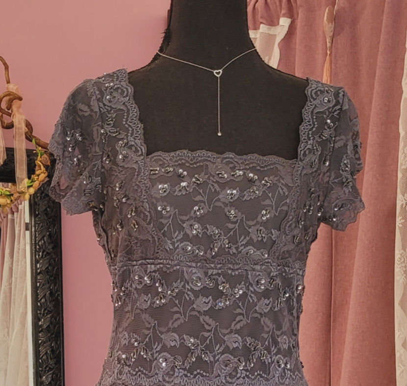 Miniaturbild: Cocktailkleid Silber elastisch mit Pailetten