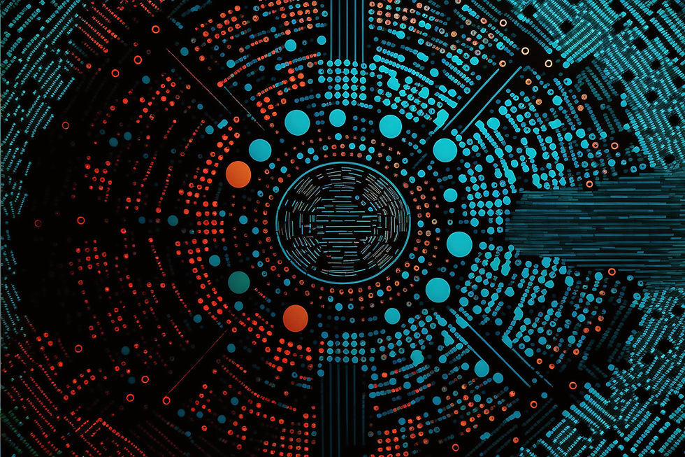 Abstract digital circuit pattern for web design branding agency