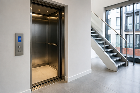 Lift and stairs