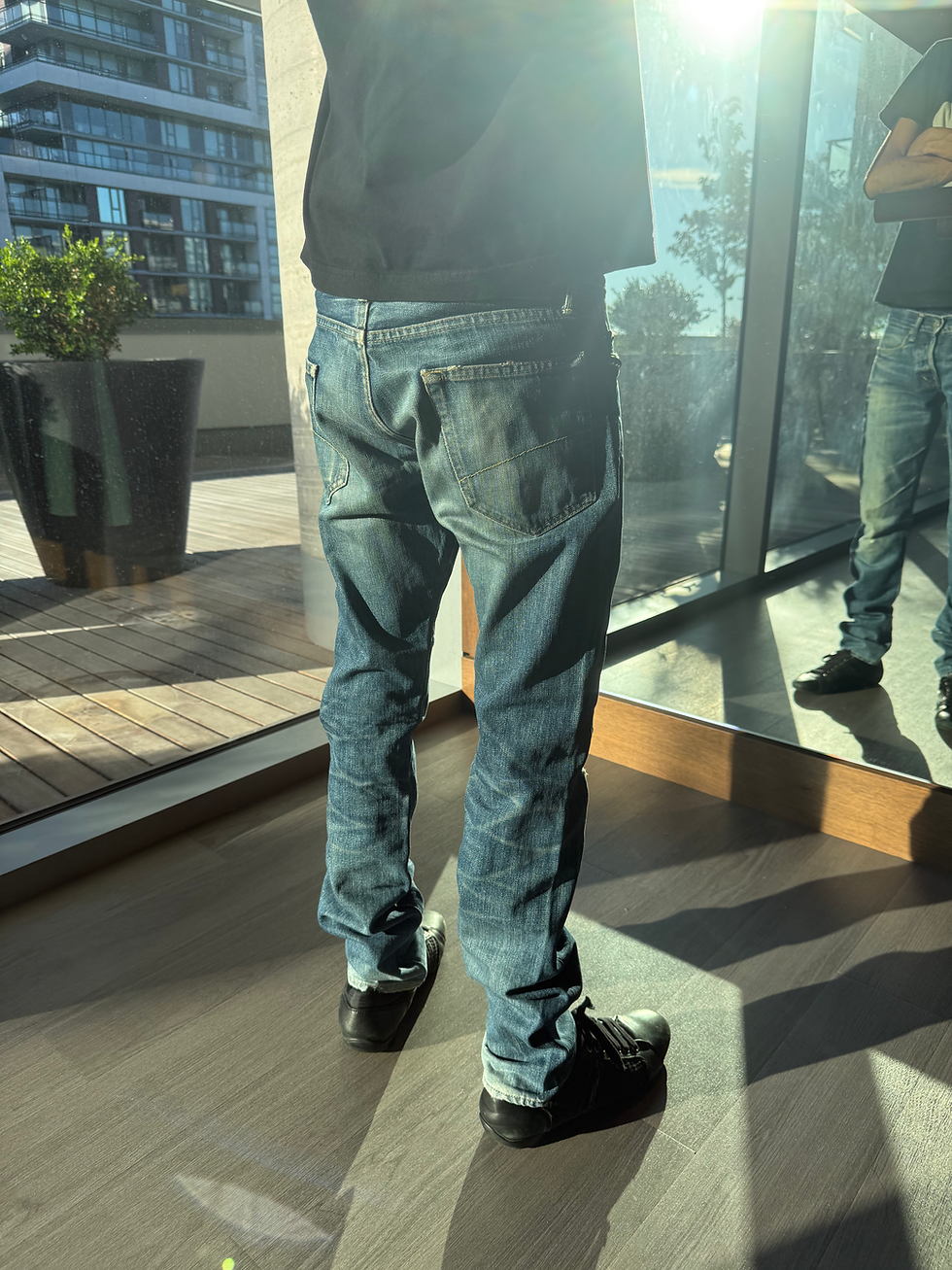 Thumbnail: VINTAGE HYSTERIC GLAMOUR STUDDED DARK WASH JEANS