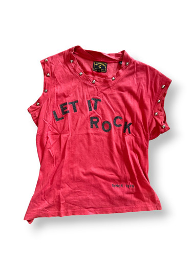 VIVIENNE WESTWOOD 'LET IT ROCK' STUDDED SLEEVELESS VEST SHIRT