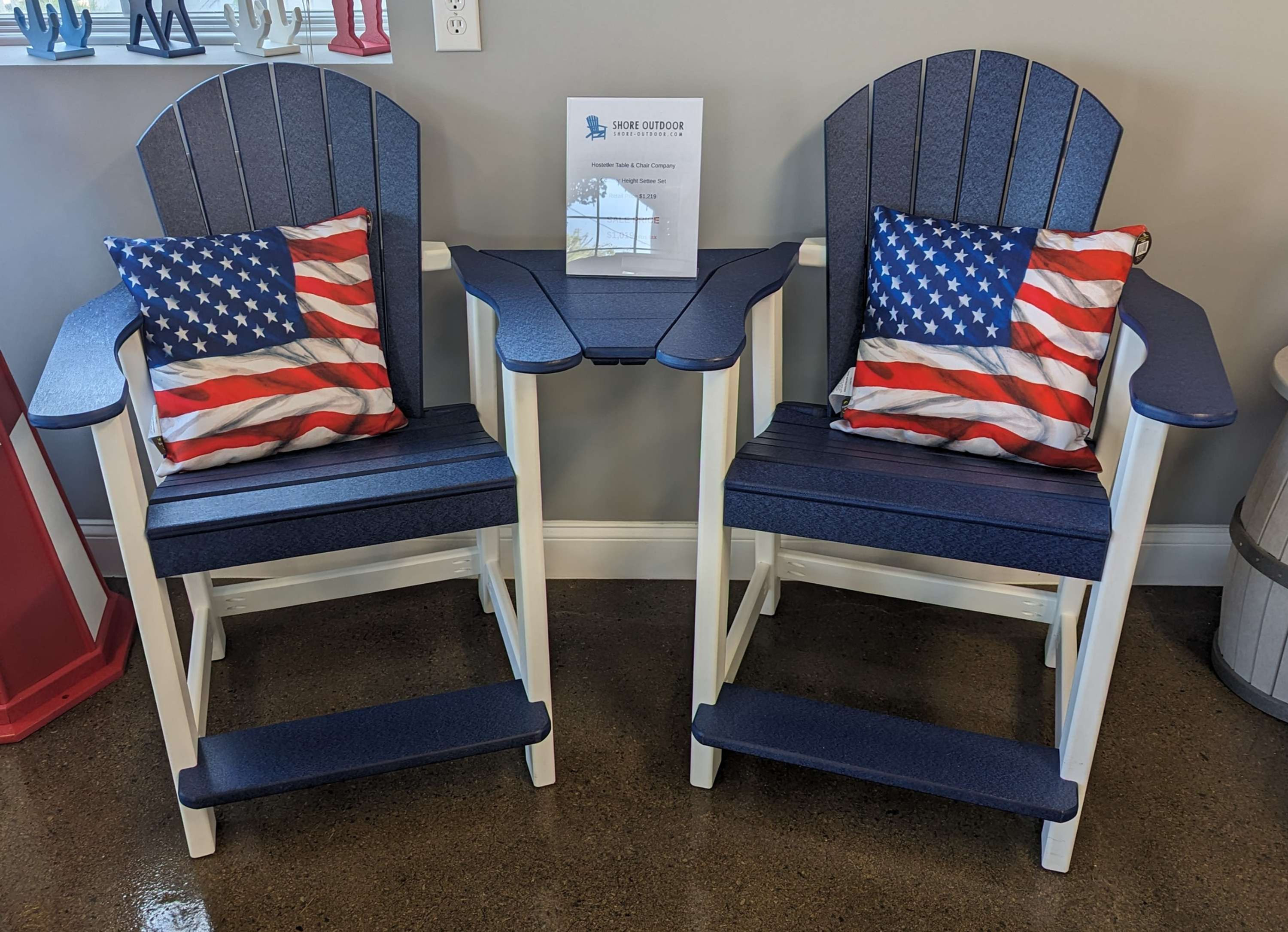 Hostetler Table and Chair Company Counter Height Settee