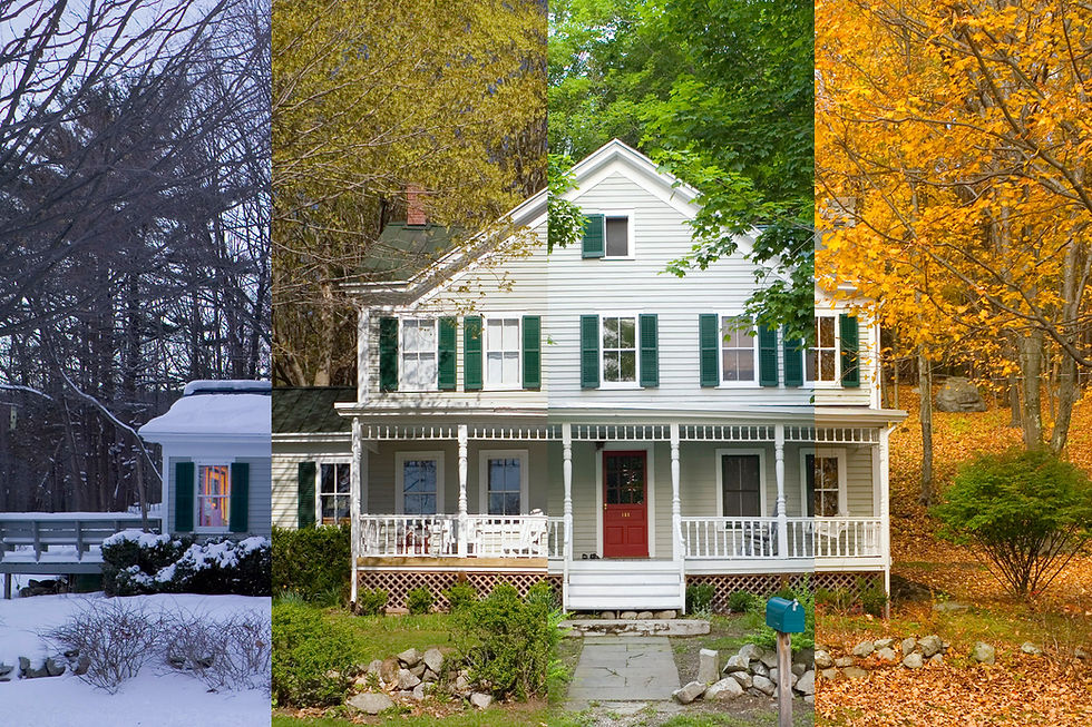 A home showing all four seasons and how each season can bring different guests
