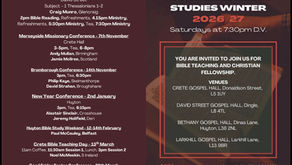 Bible Teaching & Conferences Liverpool 2026/2027