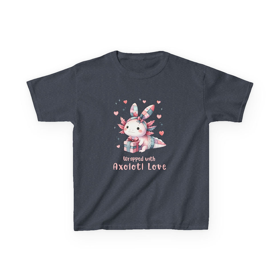Thumbnail: Kids Tee - Adorable Axolotl Love Design - Cute for Animal-Loving Kids