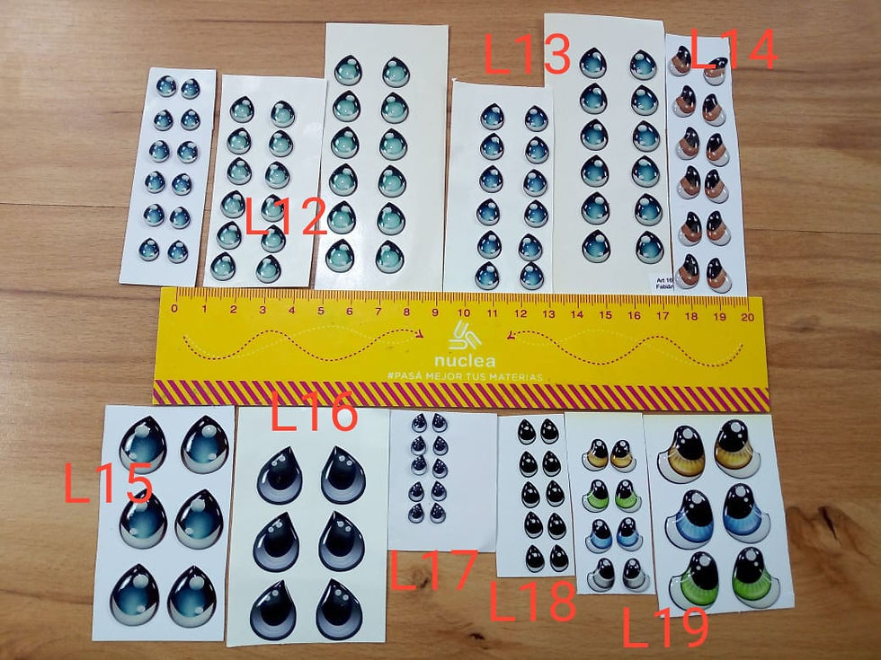 Miniatura: OJOS 3D PLANCHA DE 6 PARES