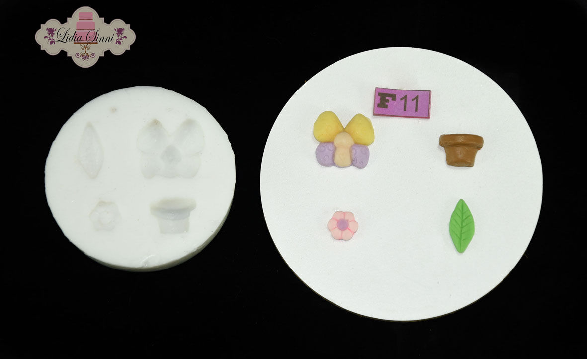 MOLDE SILICONA DE FLOR Y MACETA