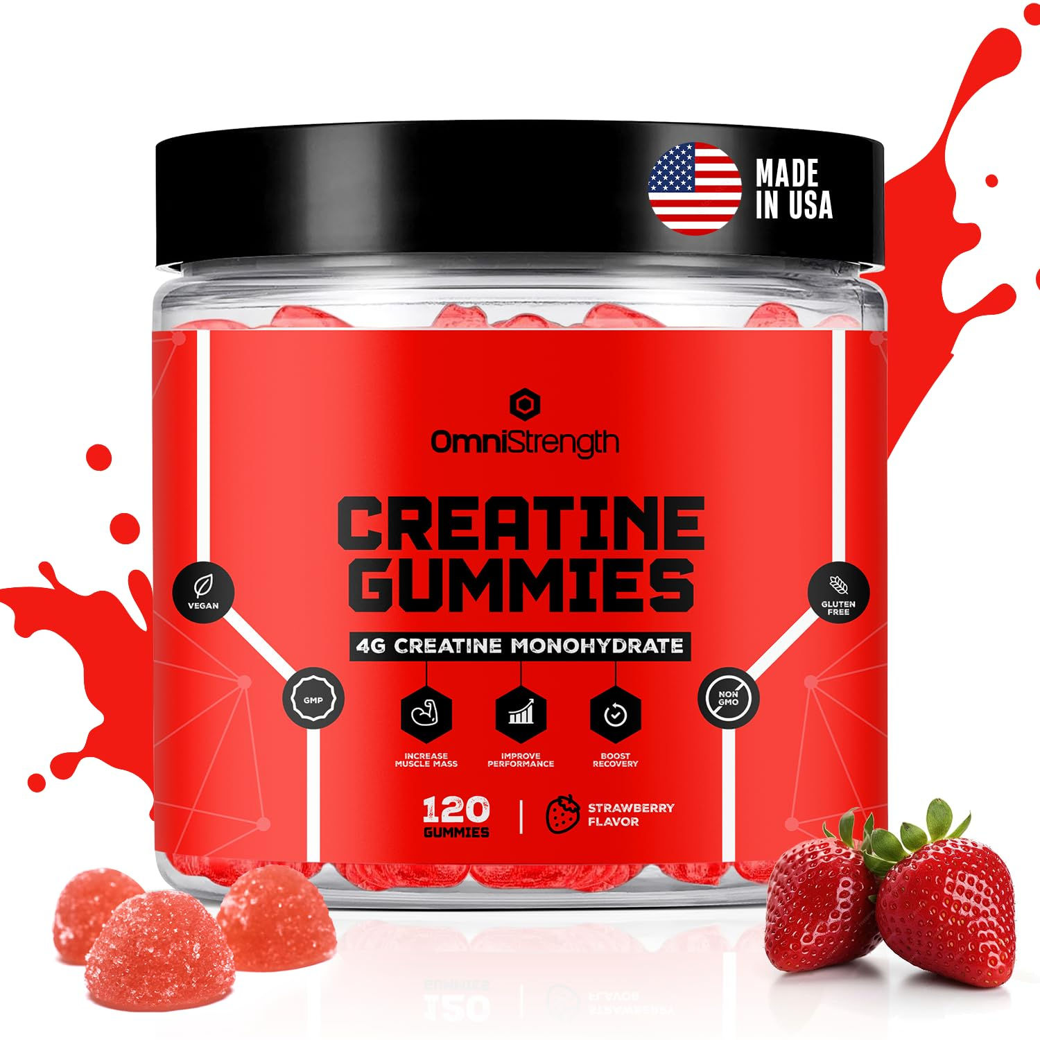 Creatine Monohydrate Gummies - 4g Creatine Monohydrate per Serving - Vegan Gummi