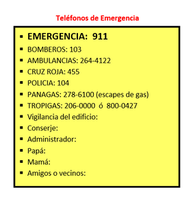 Prevención: ¿A quién llamar en caso de emergencia?