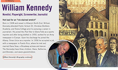 Screenshot of William Kennedy section on the Writers Institute website
