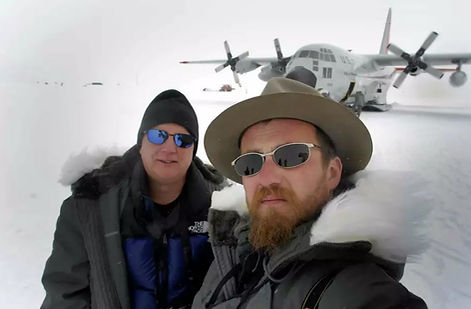 Paul Grondahl and Michael P. Farrell in the Arctic Circle in Greenland in 2007.