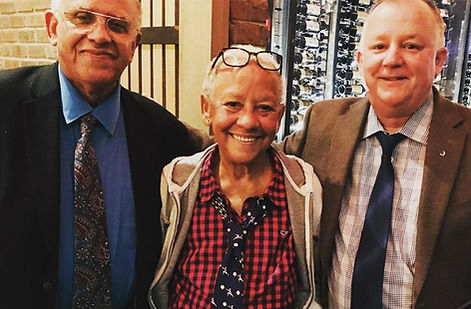 Leonard Slade, Nikki Giovanni and Paul Grondahl