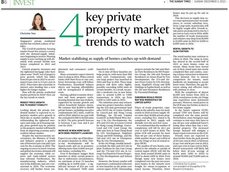 The Straits Times 03 Dec 2023- 4 key private property market trends to watch