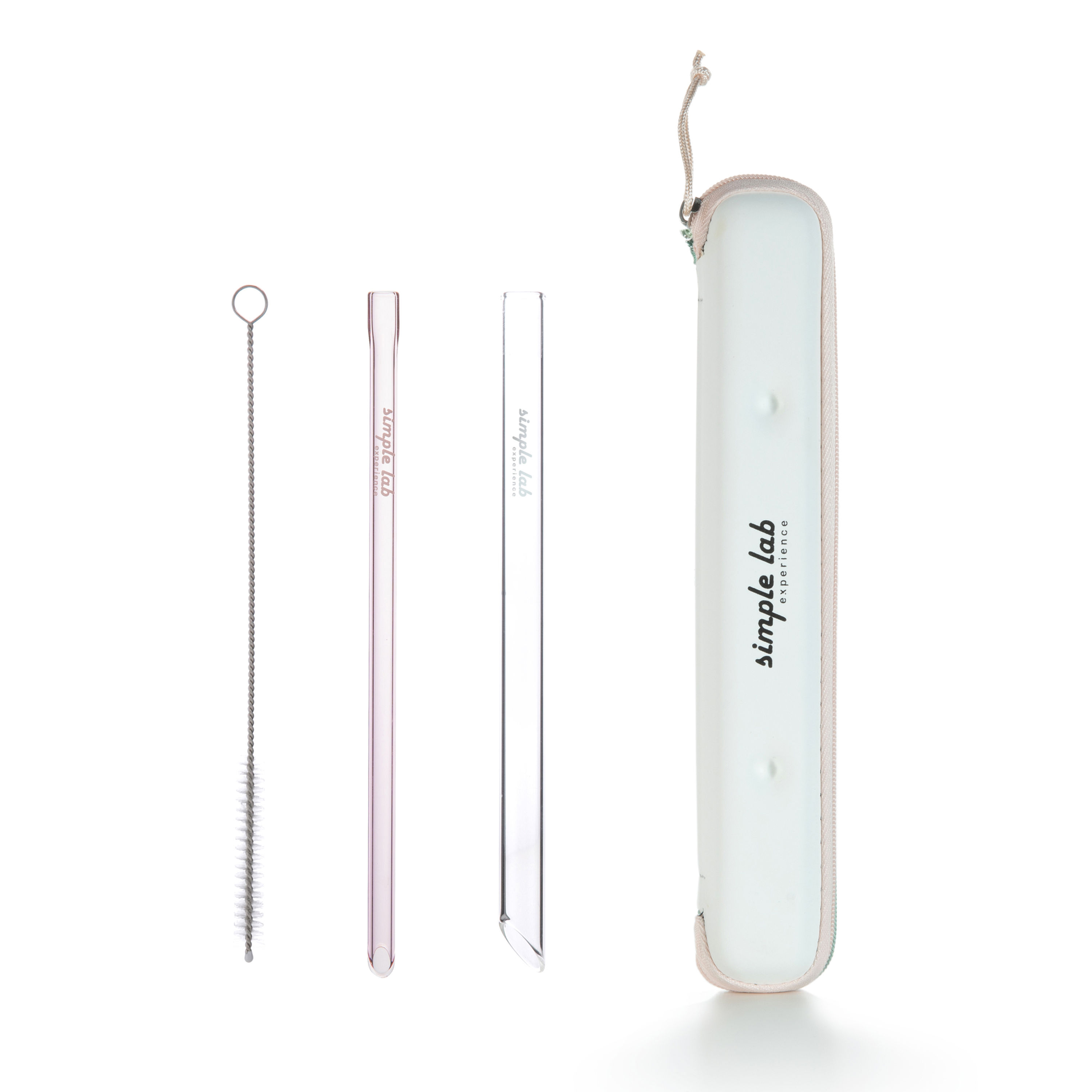 ESSENTO.Cherry blossom- glass straw travel set