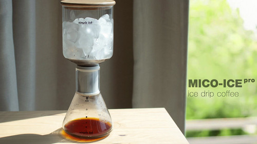 Ice Drip Coffee Maker, Commercial Pine Wood + Handmade Glass Cold Brew Coffee Household Ice Drip Coffee Pot Lomana