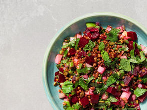 Beetroot & Lentil Salad with Apple & Mint
