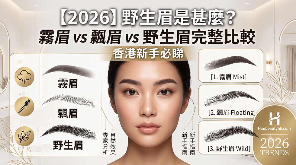 【2026】野生眉是甚麼?霧眉 vs 飄眉 vs 野生眉完整比較|香港新手必睇