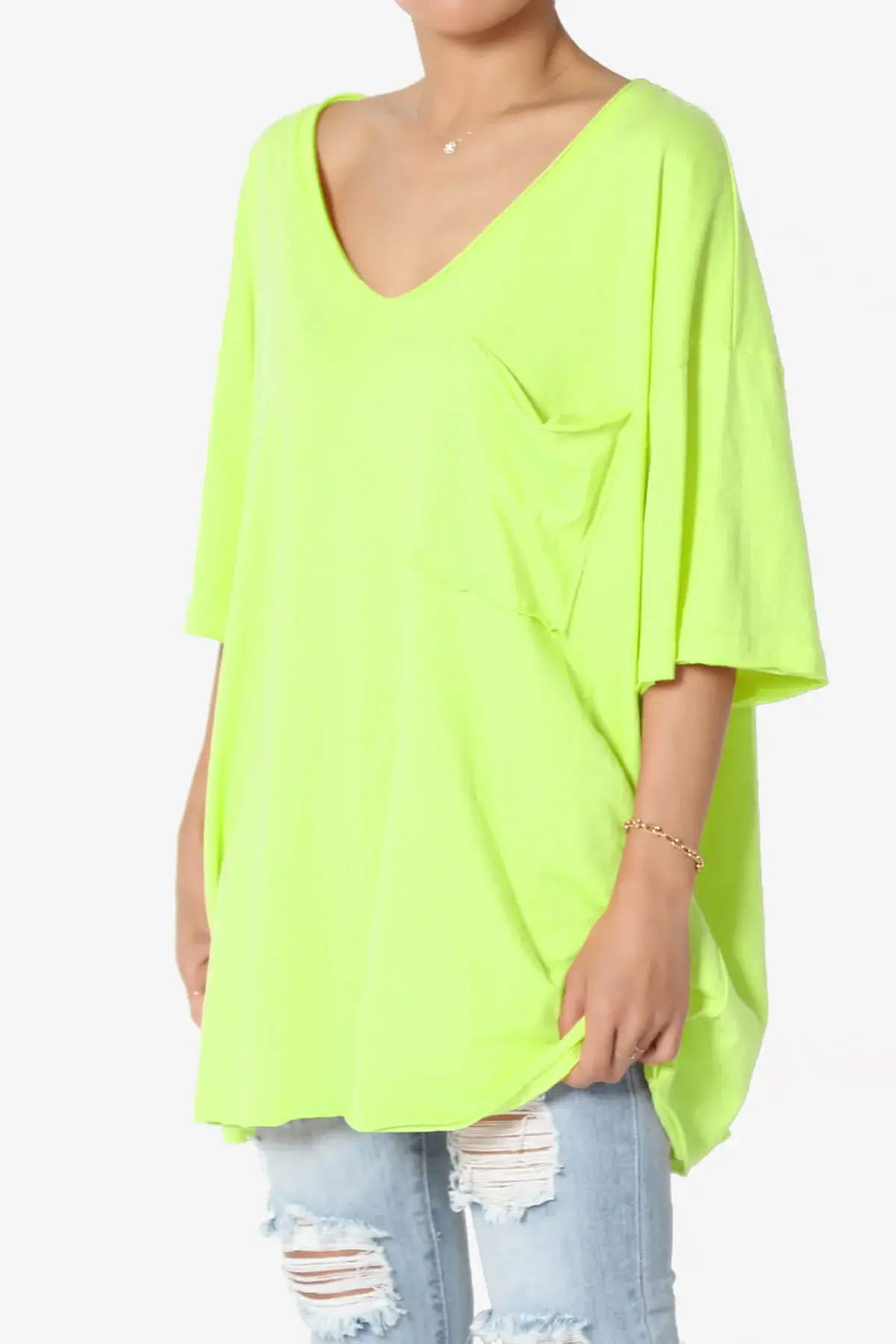 Oversized Boyfriend Tee | Neon Yellow