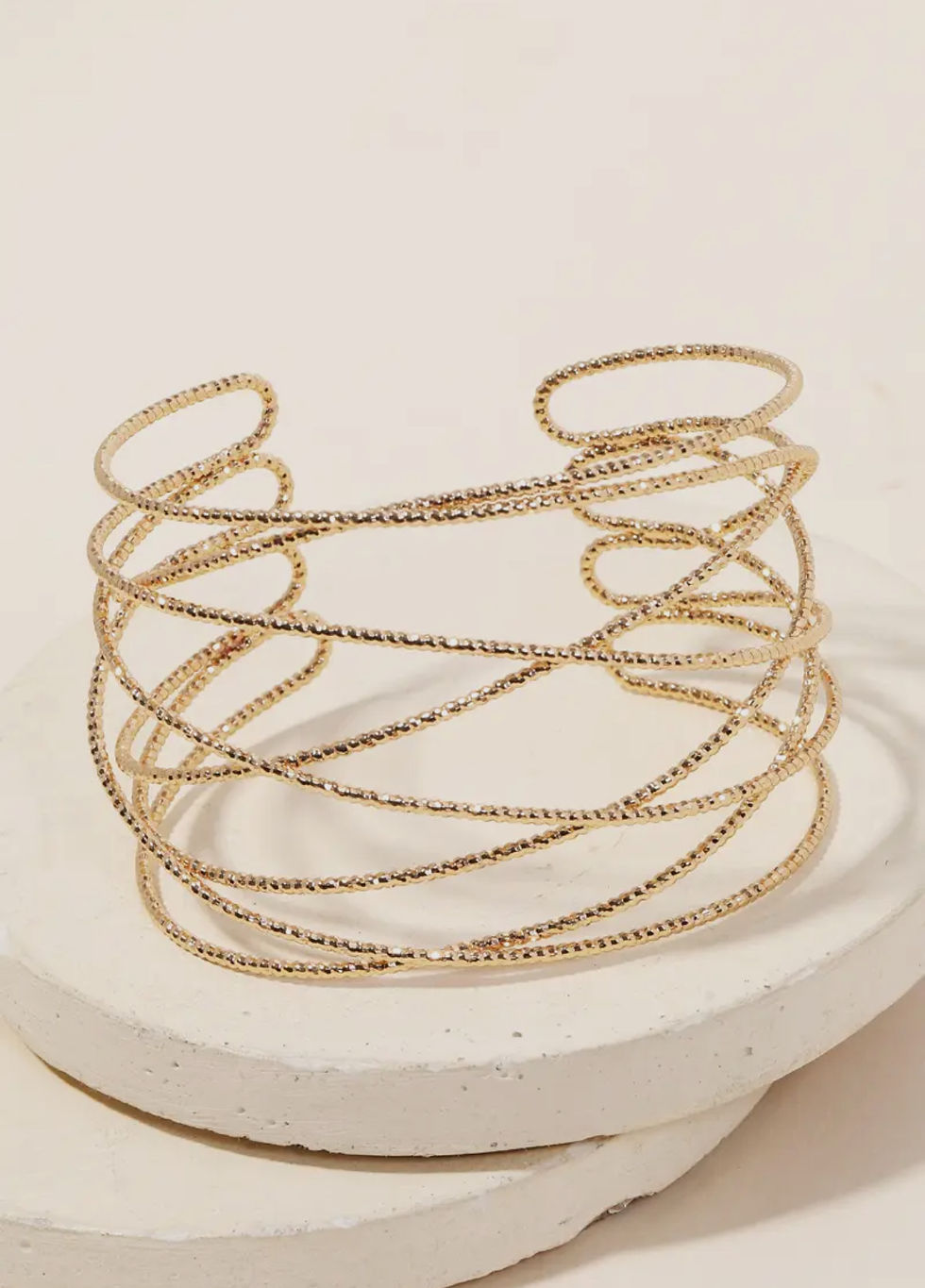 Layered Cuff Bracelet - Gold