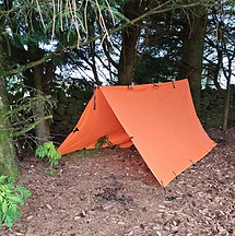 Forest den made from tarp with highline.jpg