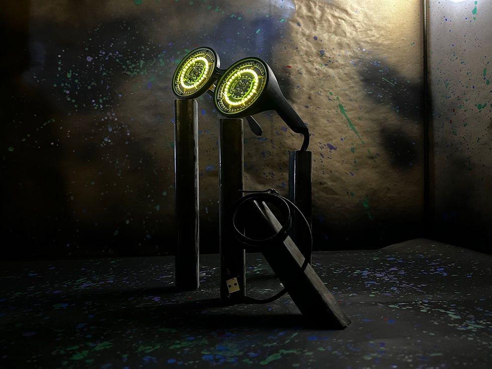 Thumbnail: wireless circle led rave glasses