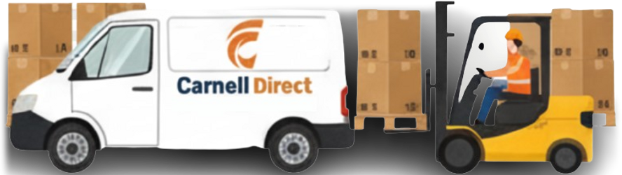 Carnell Direct van being loaded with a pallet