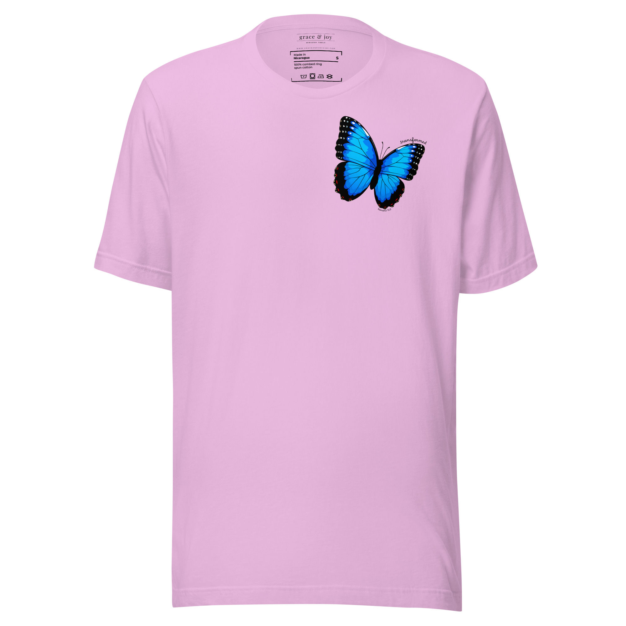 Butterfly T-Shirt B- Transformed- Romans 12:2 >>Unisex T-Shirt | Bella + Canvas