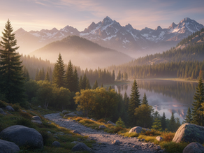 morning in the mountains