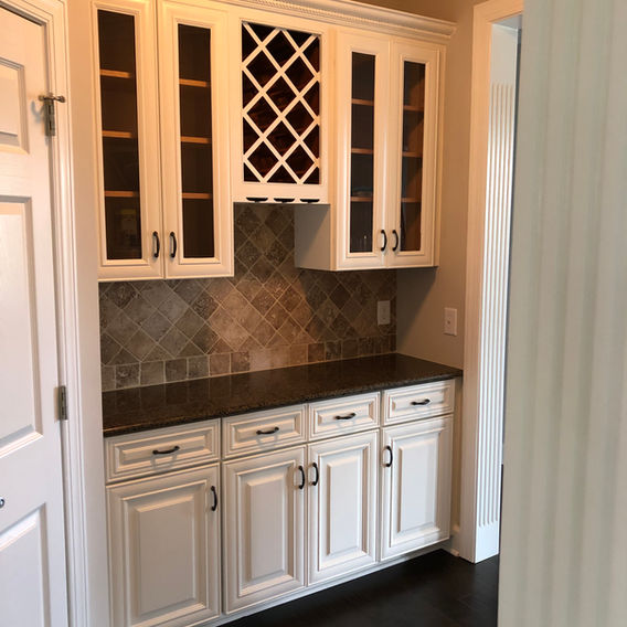 white cabinets