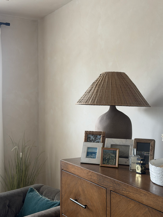 Swift Coffee limewash bedroom with warm textured walls handcrafted by Limewash Painting LLC in Middle Tennessee.