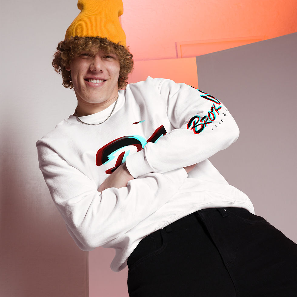 Thumbnail: Brook Gee Large Logo Crew Neck Sweatshirt for Men and Women