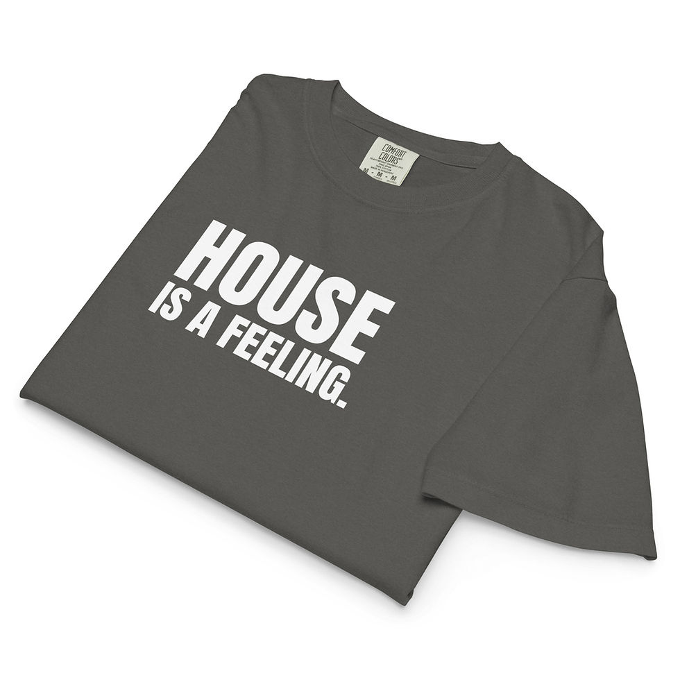 Thumbnail: House Is A Feeling - Women's Dark Colour Oversized Heavyweight Boxy Tee