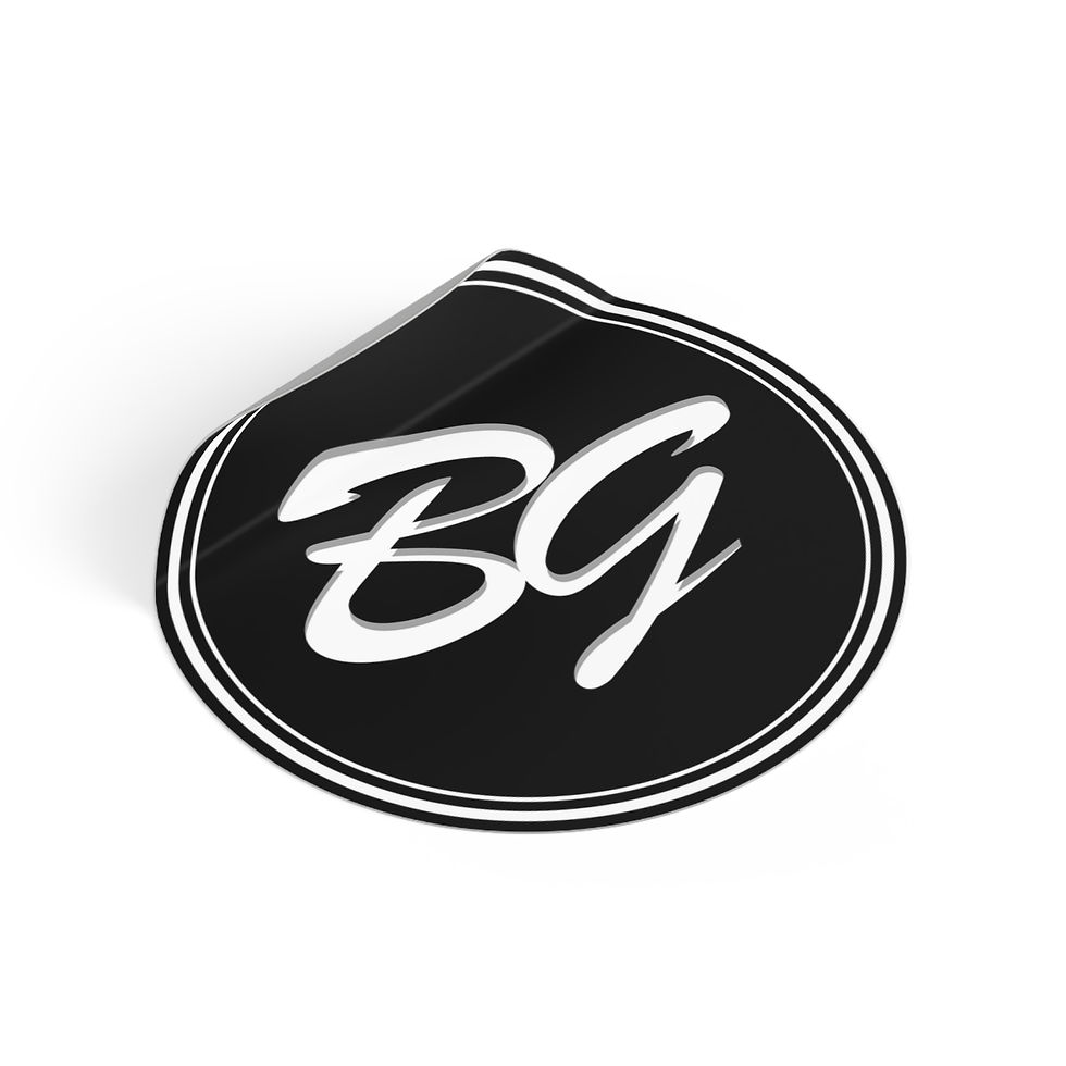 Thumbnail: Brook Gee Round Vinyl Sticker - Black