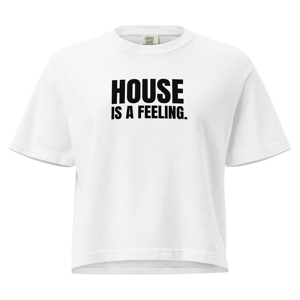 Thumbnail: House Is A Feeling - Women's Light Colour Oversized Heavyweight Boxy Tee