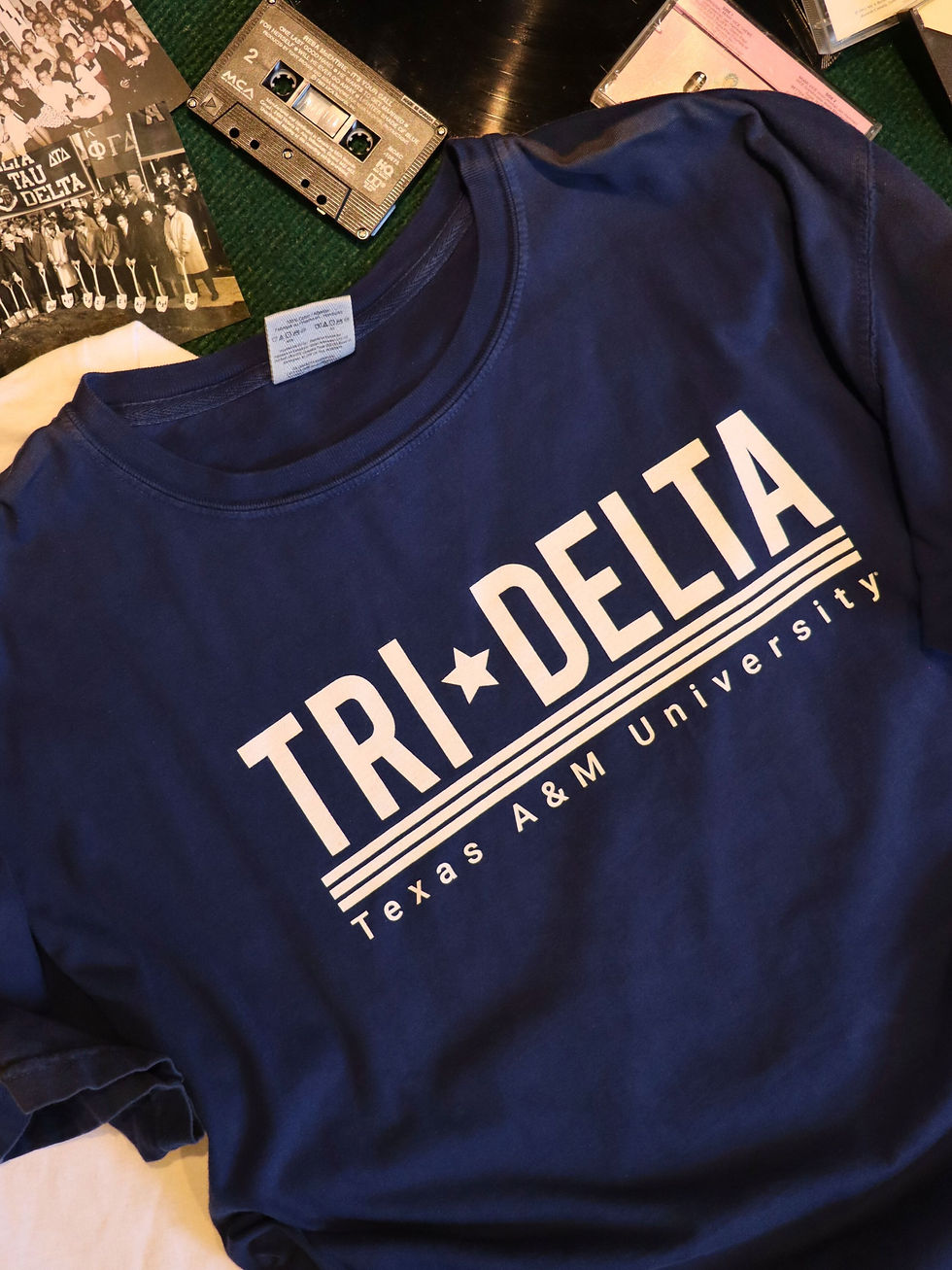 ΔΔΔ - Tri Delta - Texas A&M Navy T-Shirt