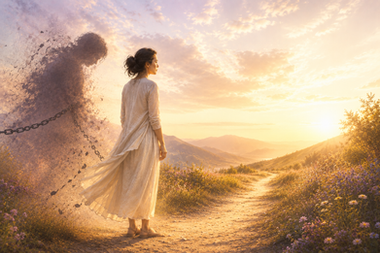 Woman beginning an inner journey toward forgiveness and emotional freedom