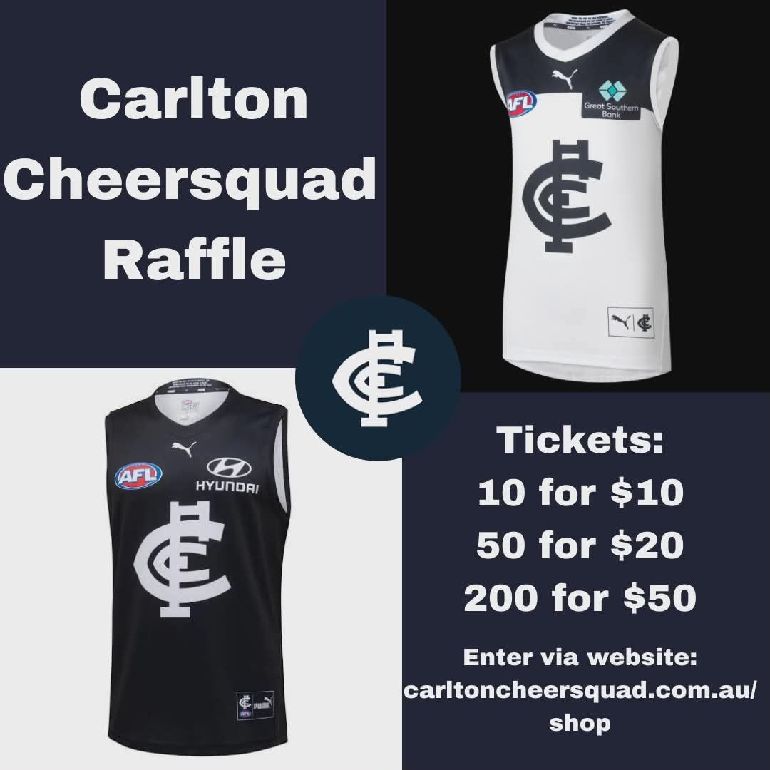 Cheer Squad Raffle - 2025 Team Signed guernseys! Home and Clash!