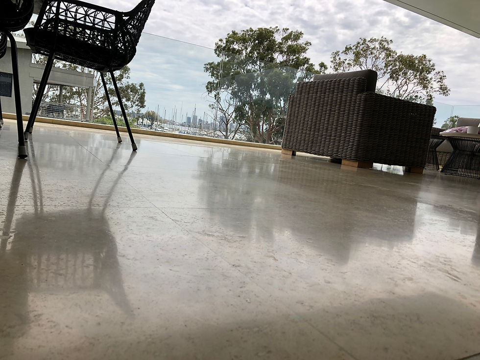 Stone tile floor