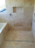 Bathroom stone tiling